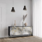 TIMELESS GLIDE 3-Door Sideboard in Black Finish