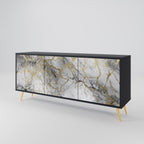 TIMELESS GLIDE 3-Door Sideboard in Black Finish