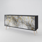 TIMELESS GLIDE 3-Door Sideboard in Black Finish