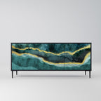GOLDRUSH ODYSSEY 3-Door Sideboard in Black Finish