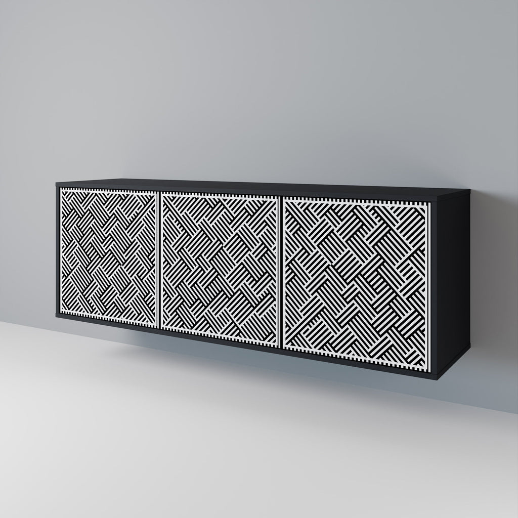 TEMPORARY SEQUENCE Sideboard mit 3 Türen in Schwarz