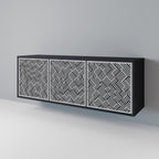 TEMPORARY SEQUENCE 3-Door Sideboard in Black Finish
