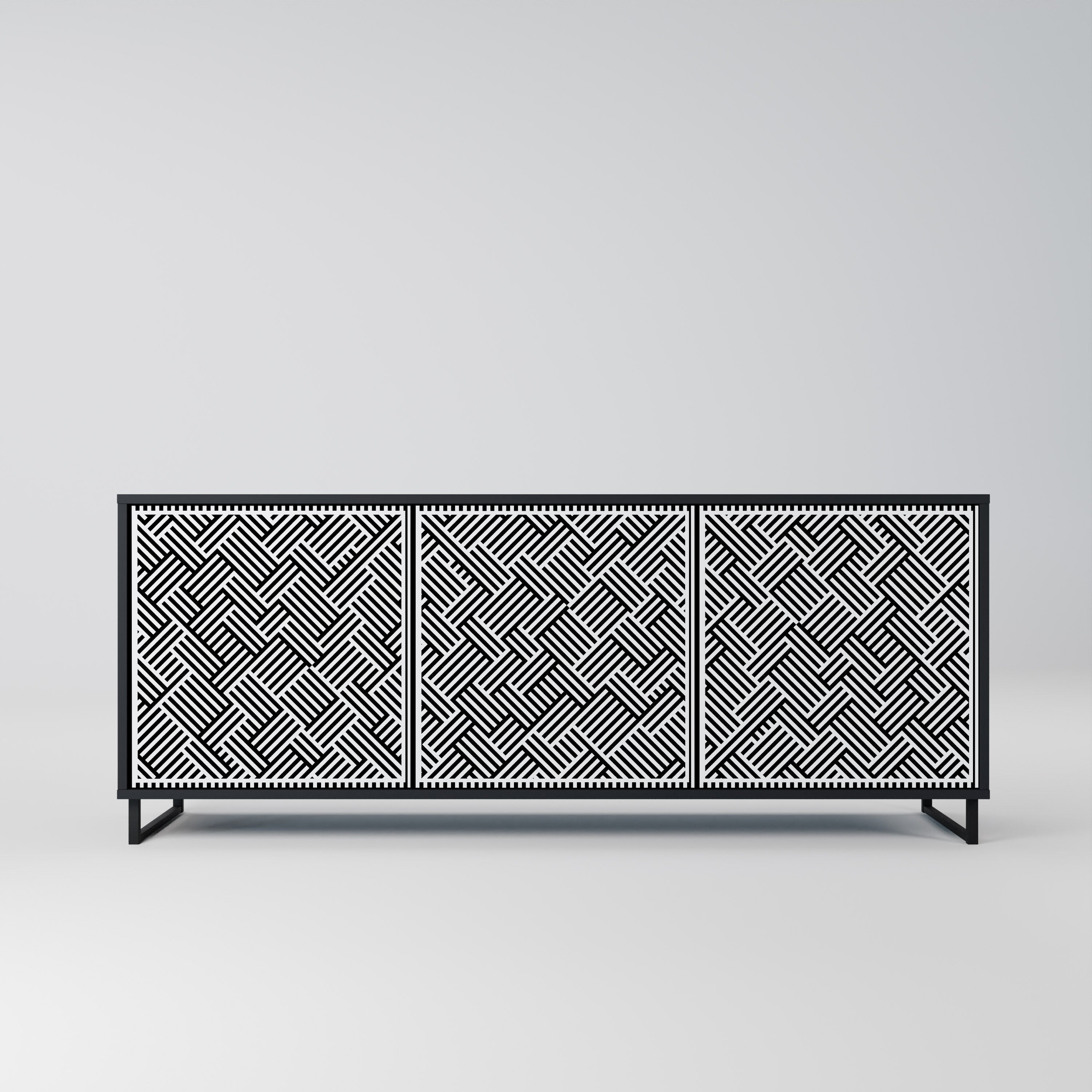 TEMPORARY SEQUENCE Sideboard mit 3 Türen in Schwarz