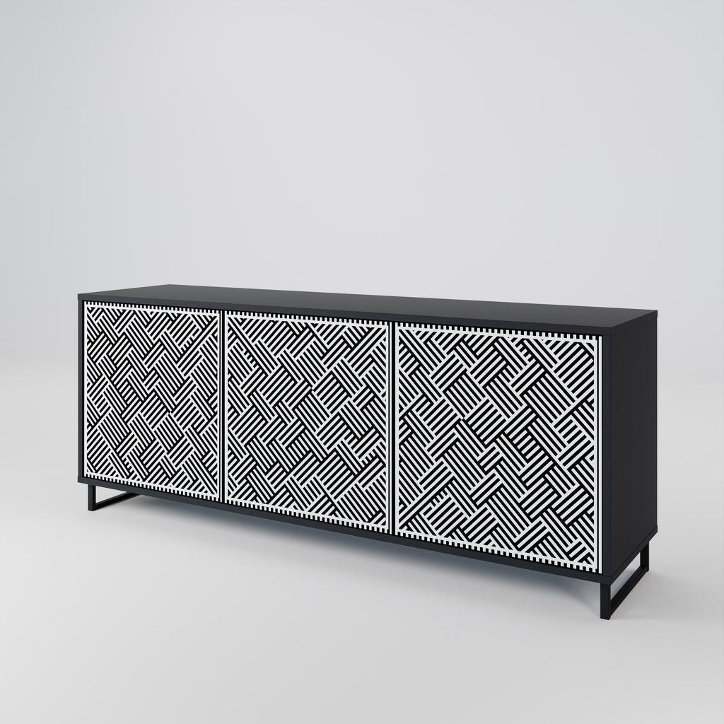 TEMPORARY SEQUENCE Sideboard mit 3 Türen in Schwarz