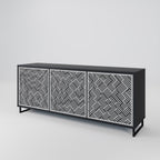 TEMPORARY SEQUENCE 3-Door Sideboard in Black Finish