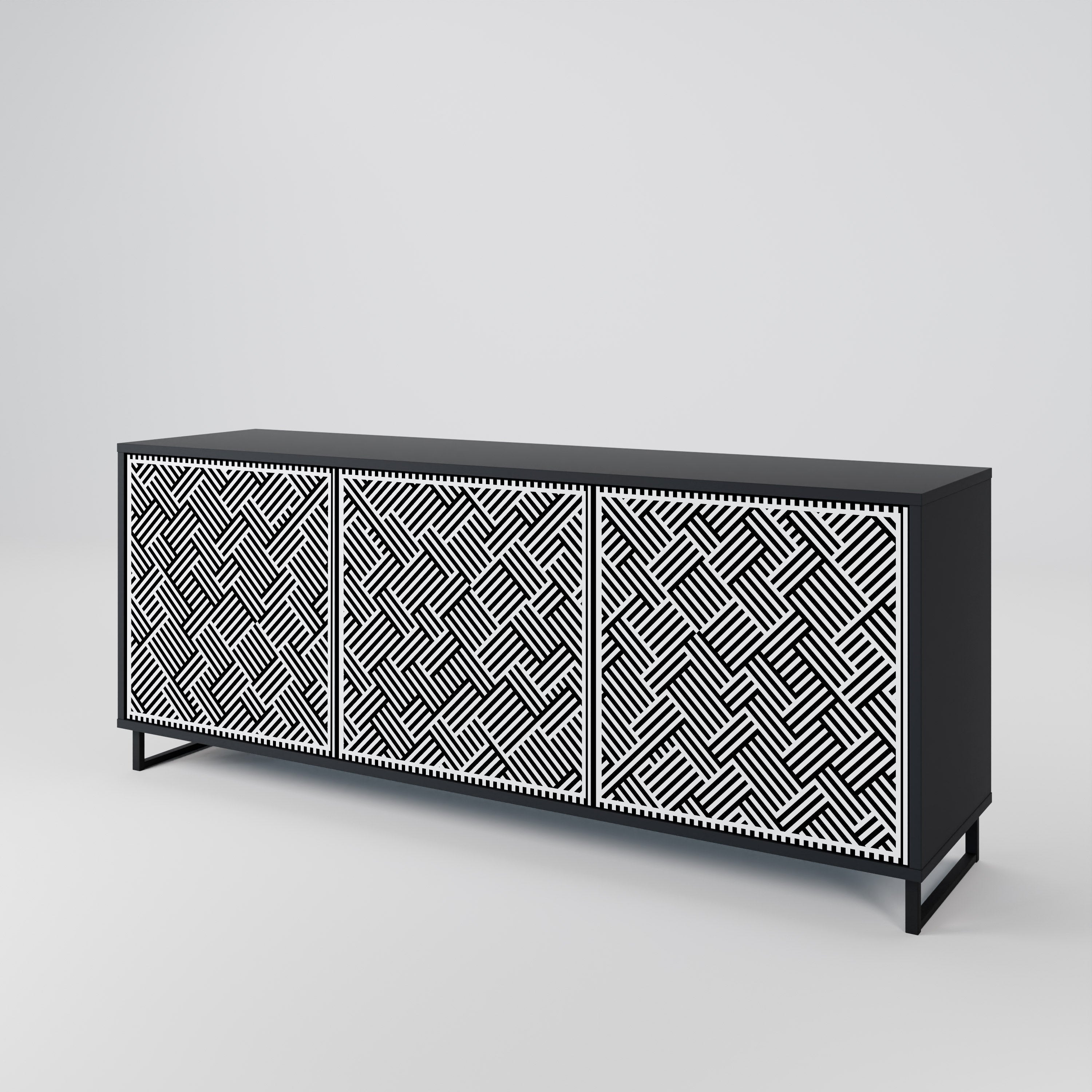 TEMPORARY SEQUENCE Sideboard mit 3 Türen in Schwarz