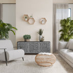 TEMPORARY SEQUENCE 3-Door Sideboard in Black Finish