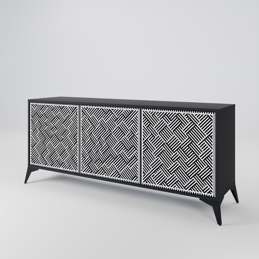 TEMPORARY SEQUENCE Sideboard mit 3 Türen in Schwarz