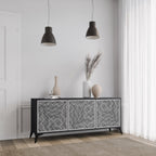 TEMPORARY SEQUENCE 3-Door Sideboard in Black Finish
