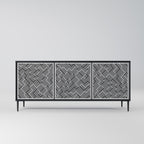 TEMPORARY SEQUENCE 3-Door Sideboard in Black Finish