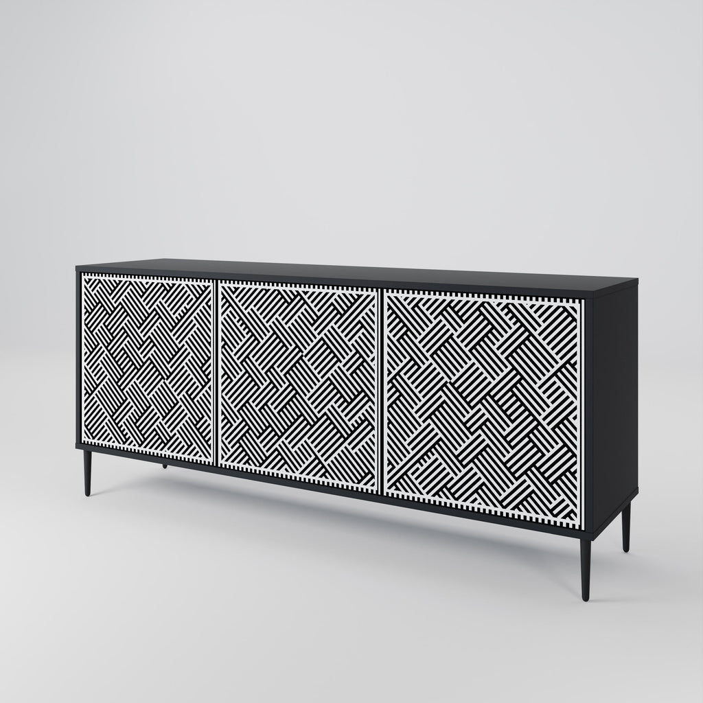 TEMPORARY SEQUENCE Sideboard mit 3 Türen in Schwarz