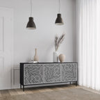 TEMPORARY SEQUENCE 3-Door Sideboard in Black Finish