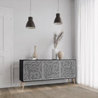 TEMPORARY SEQUENCE 3-Door Sideboard in Black Finish