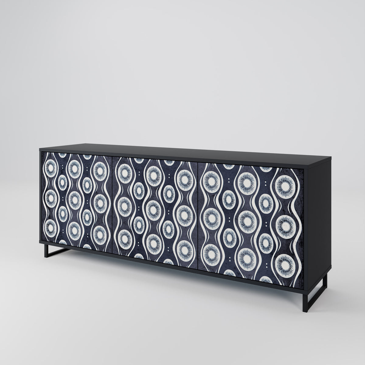 GRAPHITE EYES 3-türiges Sideboard