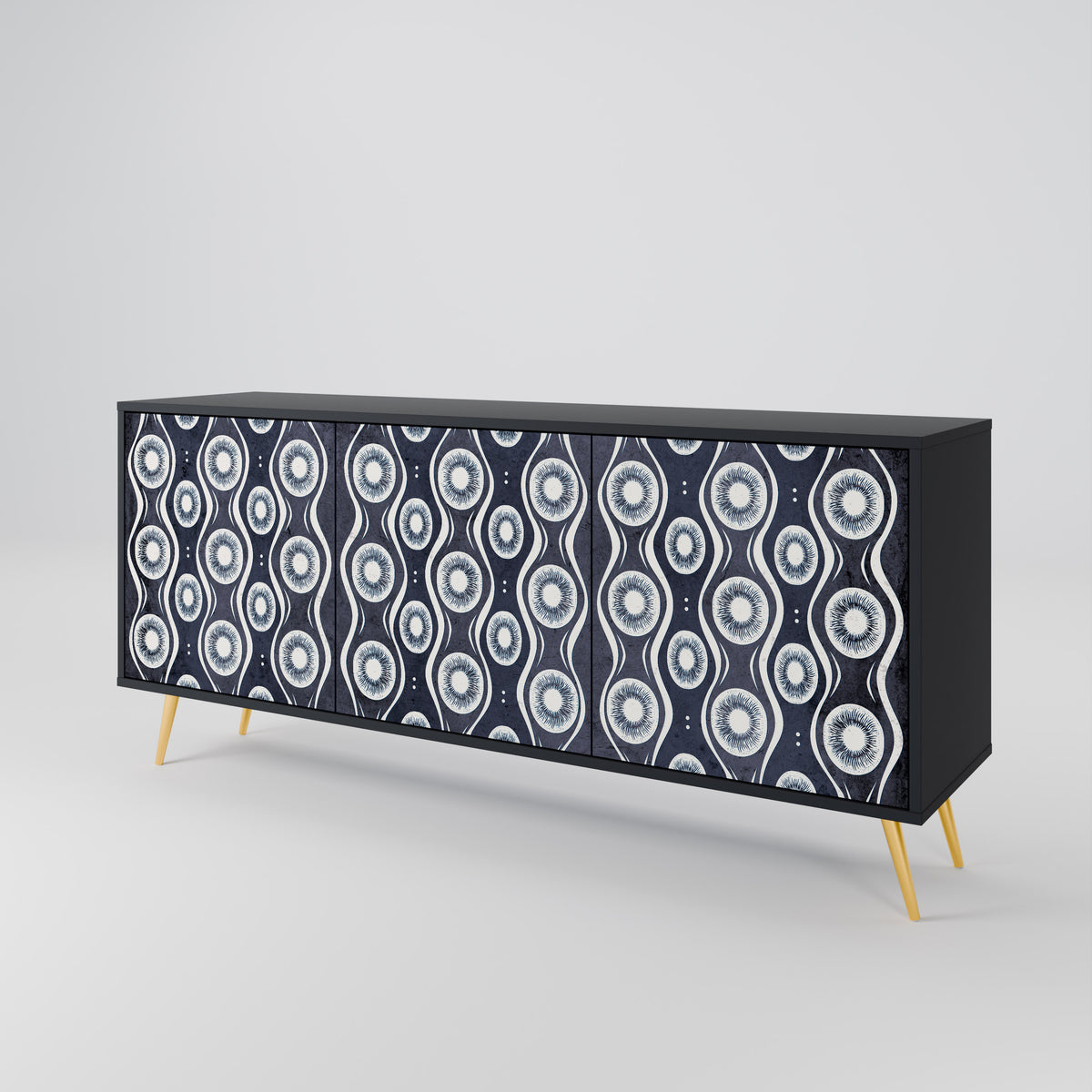 GRAPHITE EYES 3-türiges Sideboard