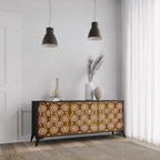BROWN EYES 3-Door Sideboard in Black Finish