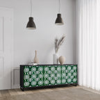 GREEN EYES 3-Door Sideboard in Black Finish