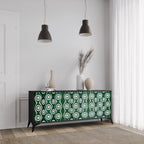 GREEN EYES 3-Door Sideboard in Black Finish