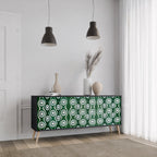 GREEN EYES 3-Door Sideboard in Black Finish