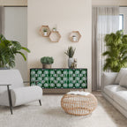 GREEN EYES 3-Door Sideboard in Black Finish