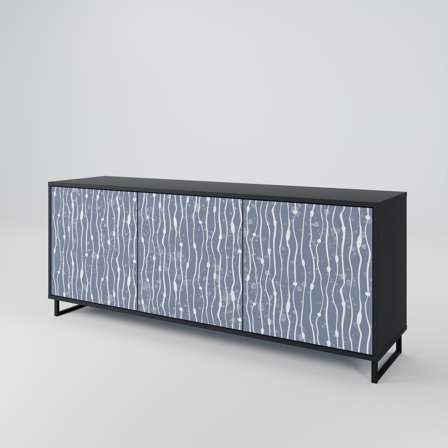 GRAPHITE RAIN 3-türiges Sideboard