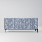 GRAPHITE RAIN 3-Door Sideboard in Black Finish