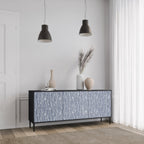 GRAPHITE RAIN 3-Door Sideboard in Black Finish
