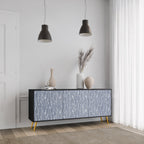 GRAPHITE RAIN 3-Door Sideboard in Black Finish