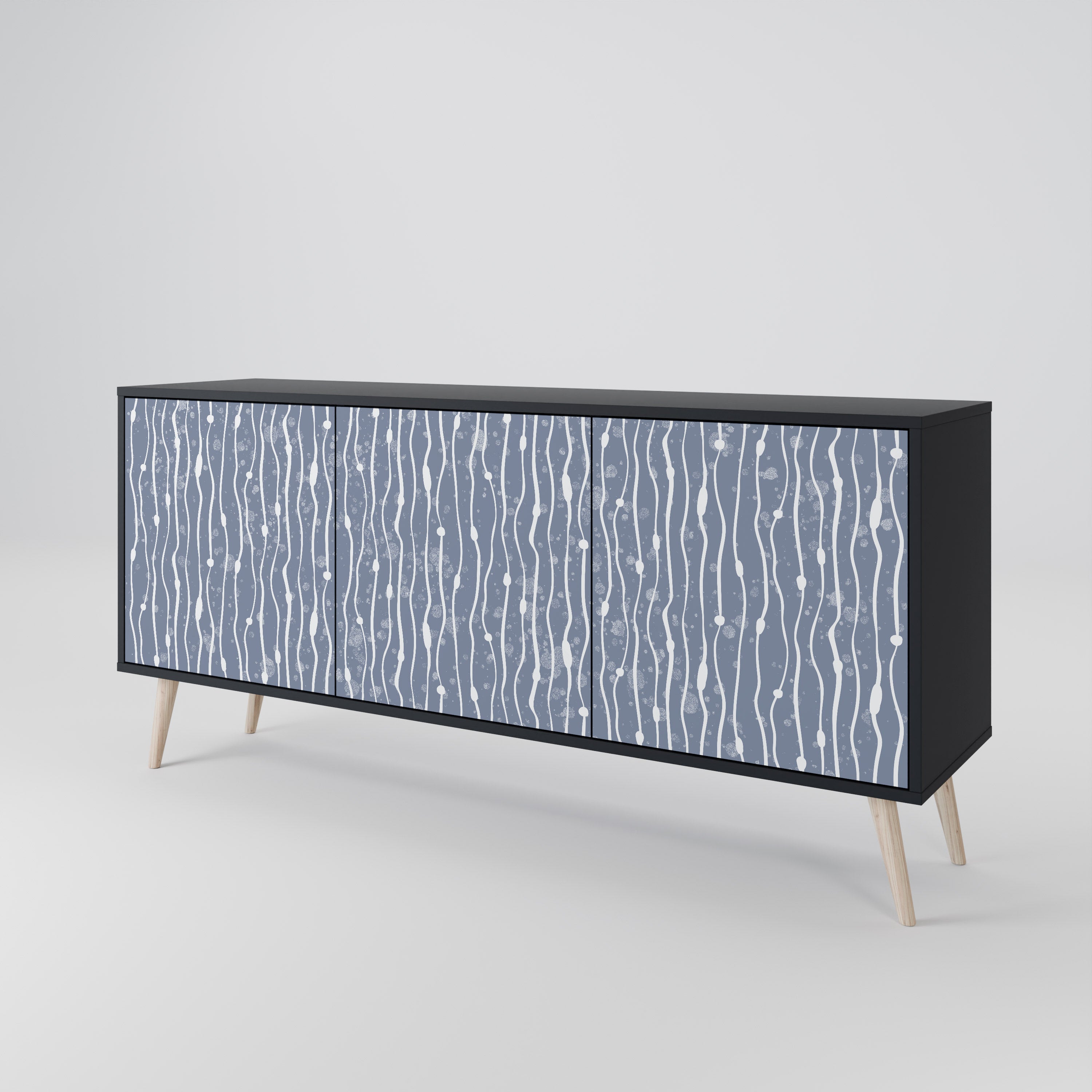 GRAPHITE RAIN 3-türiges Sideboard