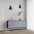 GRAPHITE RAIN 3-Door Sideboard in Black Finish