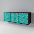 TURQUOISE RAIN 3-Door Sideboard in Black Finish