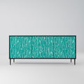 TURQUOISE RAIN 3-Door Sideboard in Black Finish