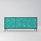 TURQUOISE RAIN 3-Door Sideboard in Black Finish