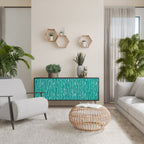 TURQUOISE RAIN 3-Door Sideboard in Black Finish