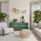 POLYGONS 3-Door Sideboard in Black Finish