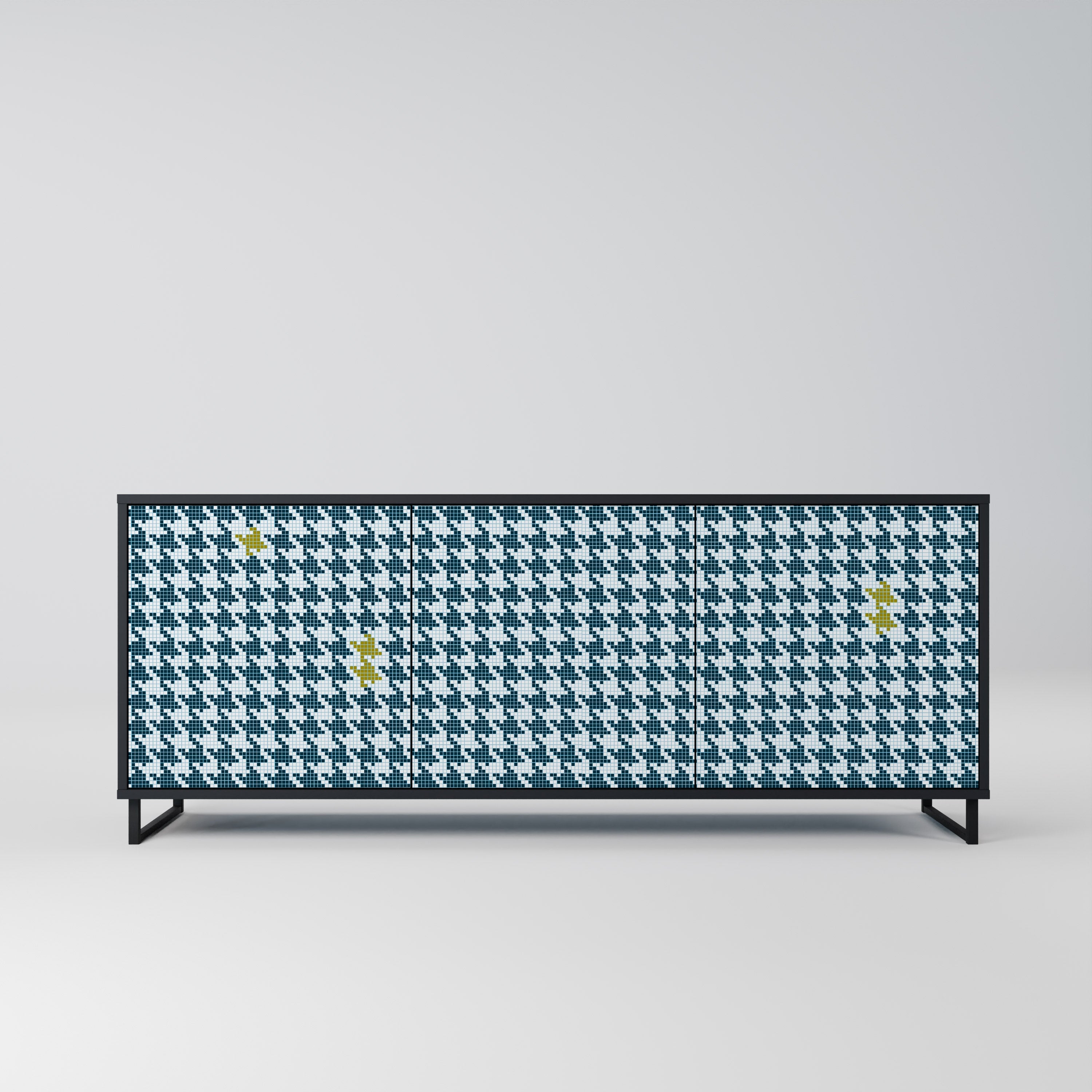 OUT OF CONTEXT 3-türiges Sideboard in Schwarz