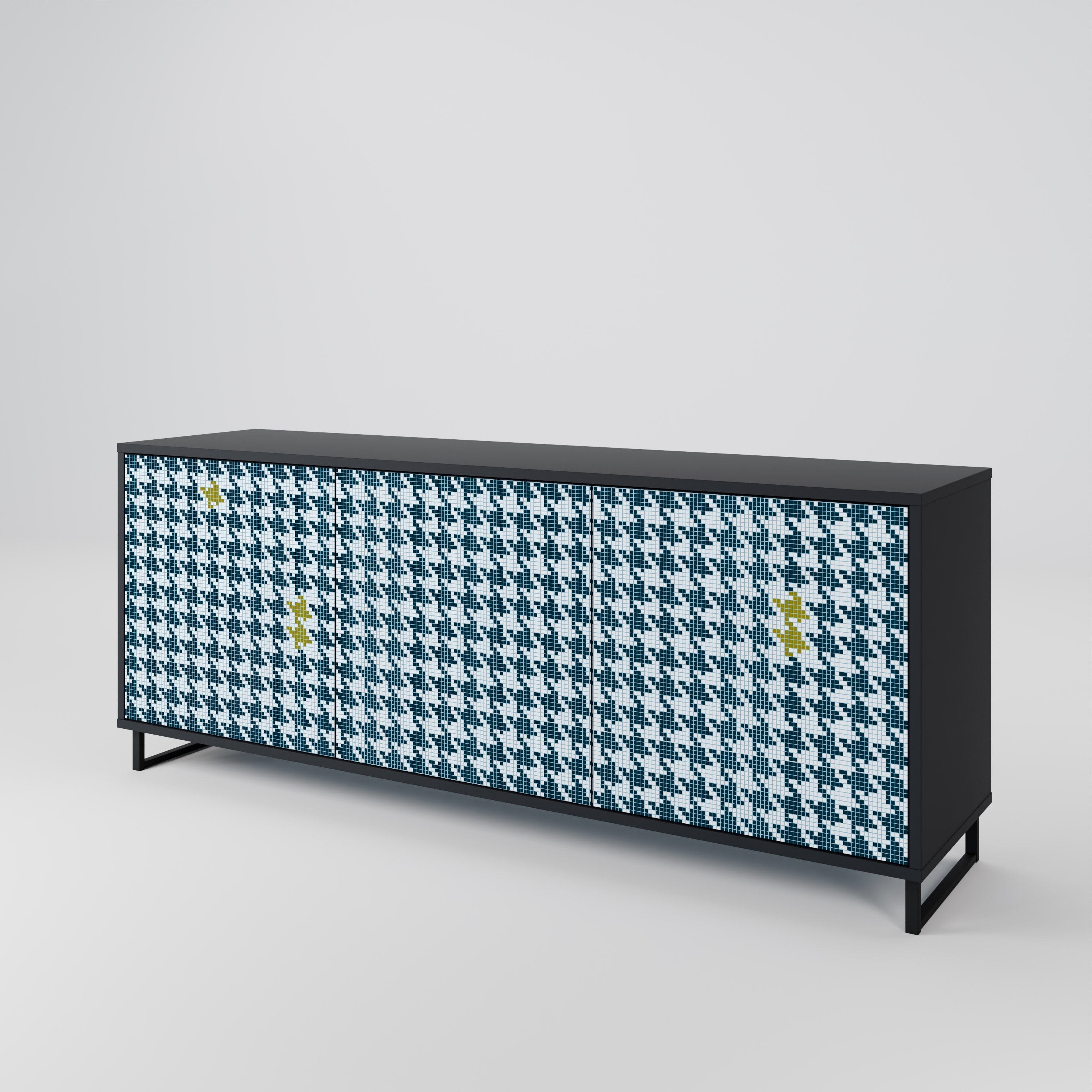 OUT OF CONTEXT 3-türiges Sideboard in Schwarz