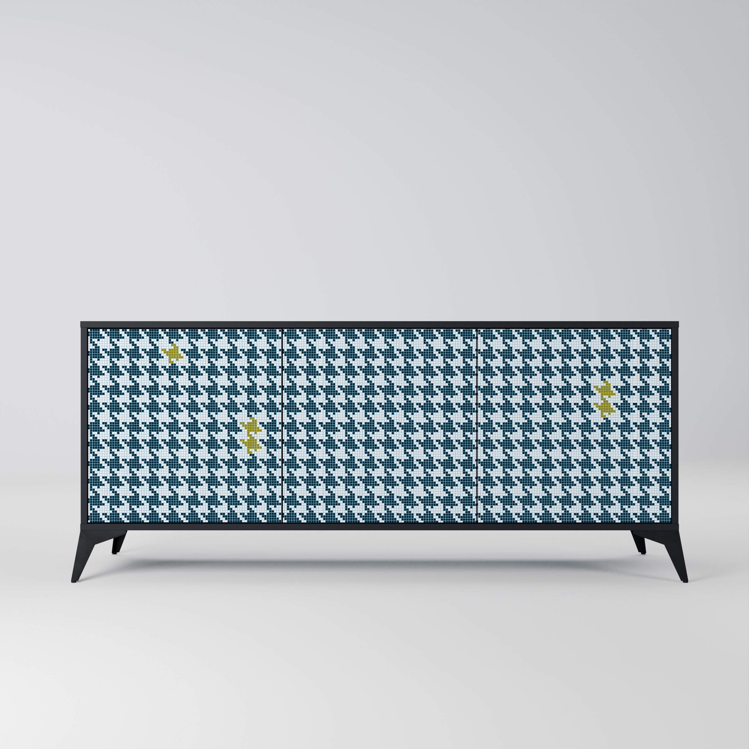 OUT OF CONTEXT 3-türiges Sideboard in Schwarz