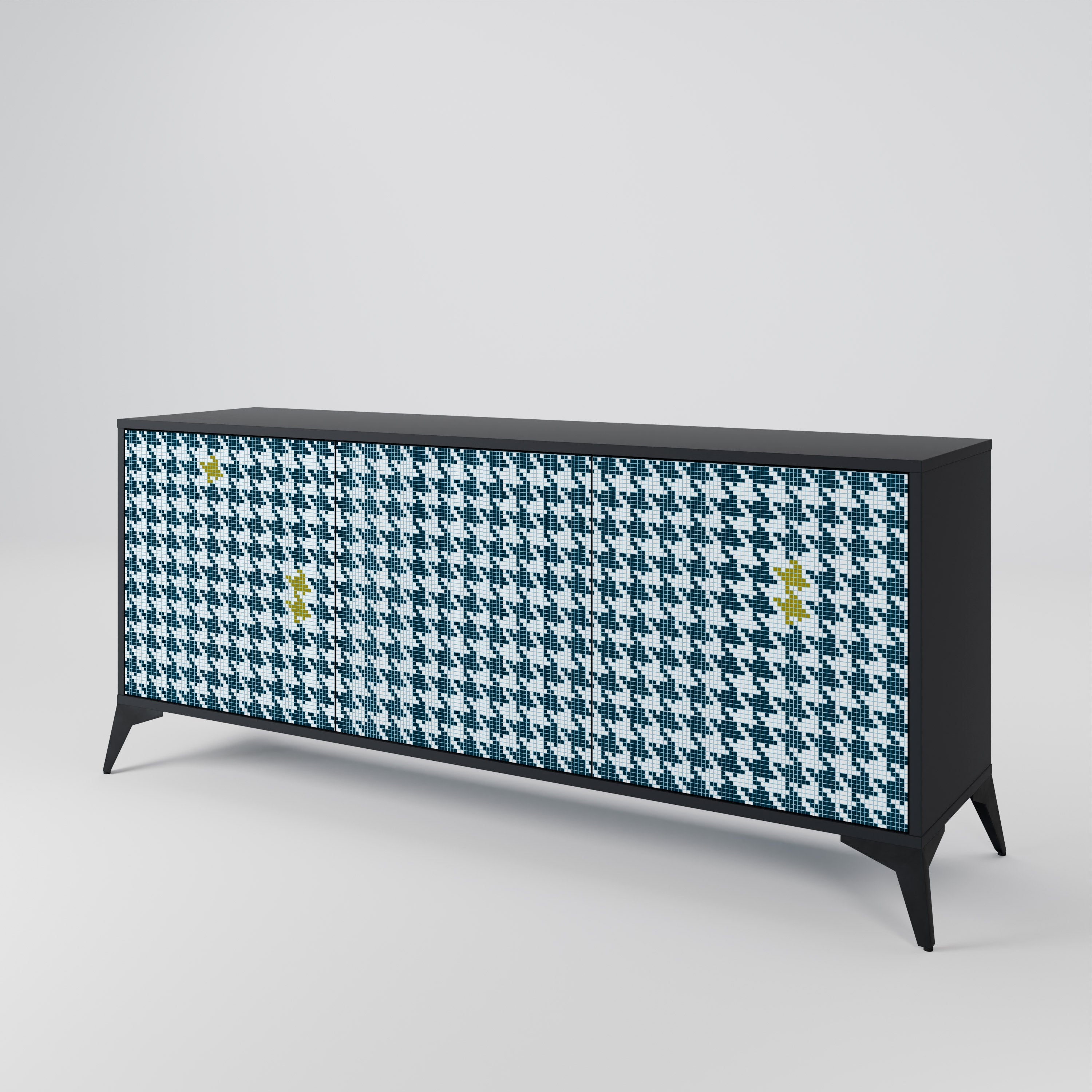 OUT OF CONTEXT 3-türiges Sideboard in Schwarz