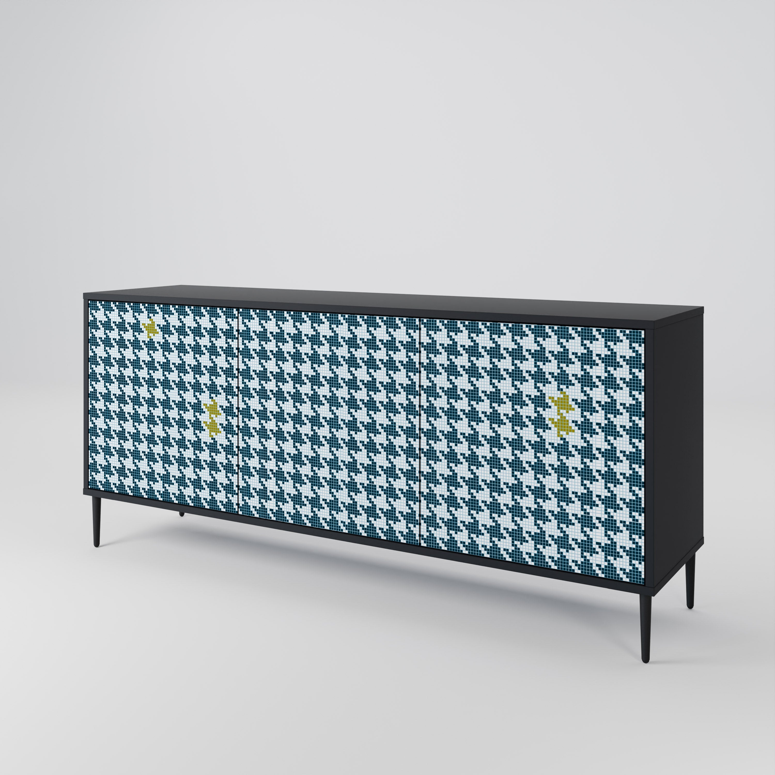OUT OF CONTEXT 3-türiges Sideboard in Schwarz