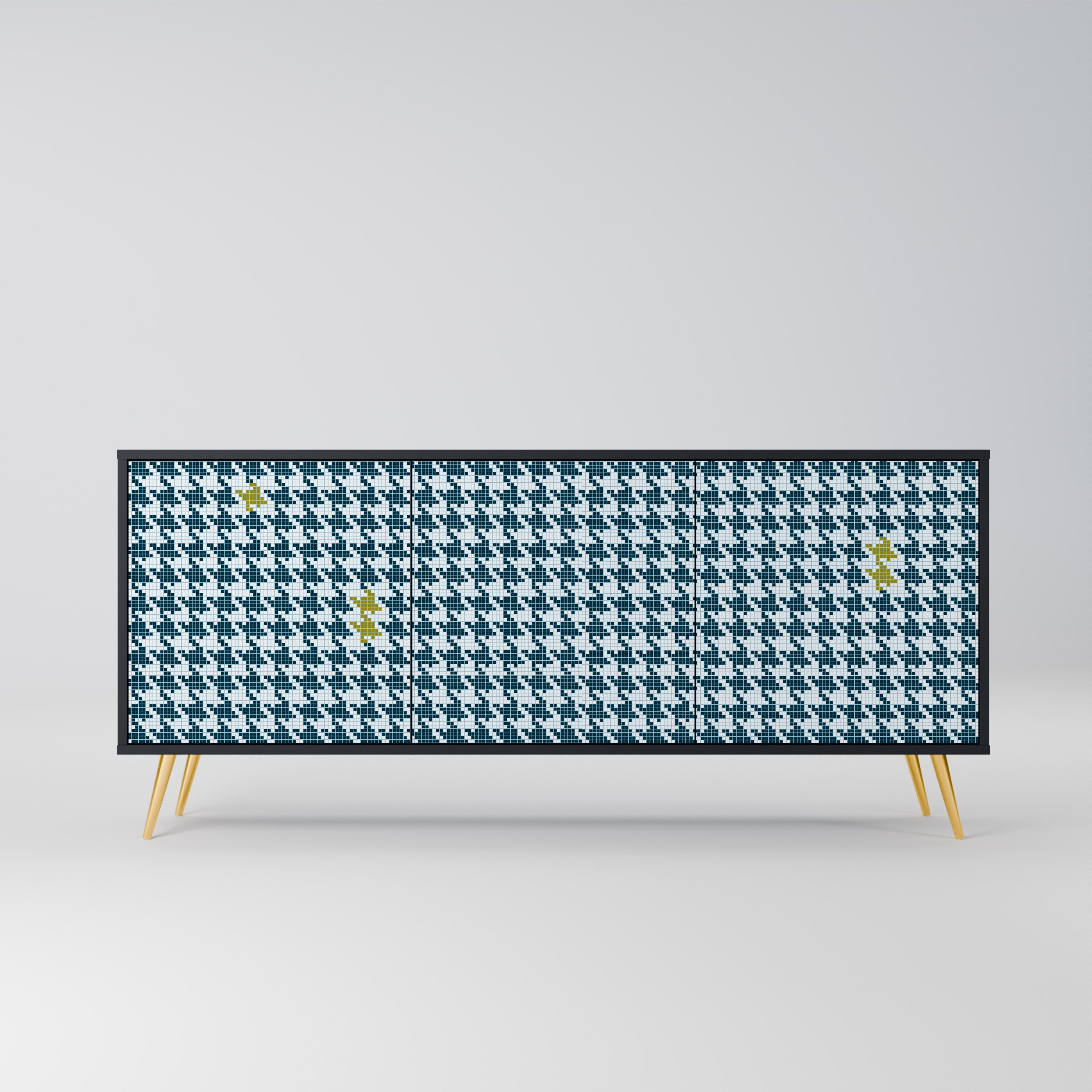 OUT OF CONTEXT 3-türiges Sideboard in Schwarz