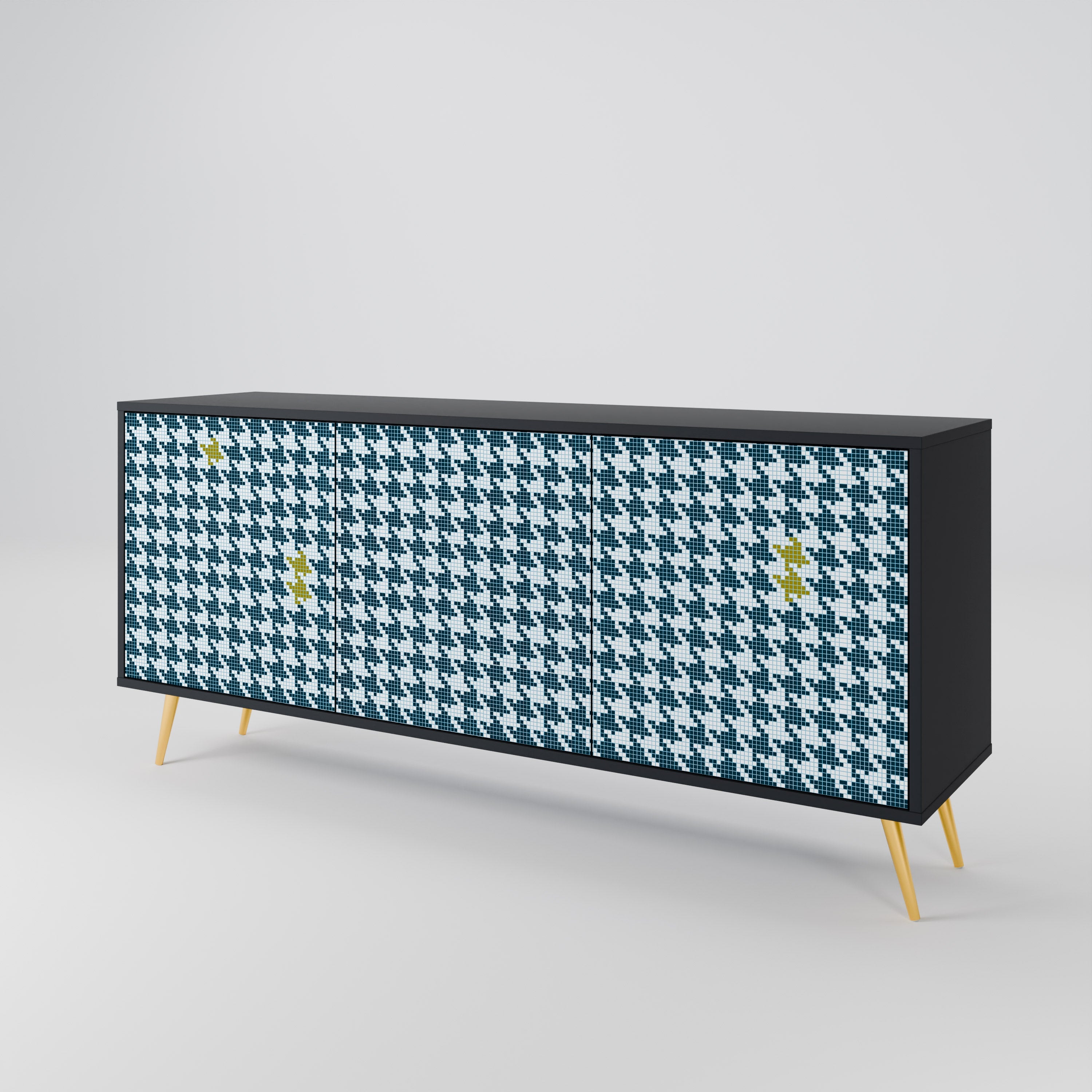 OUT OF CONTEXT 3-türiges Sideboard in Schwarz