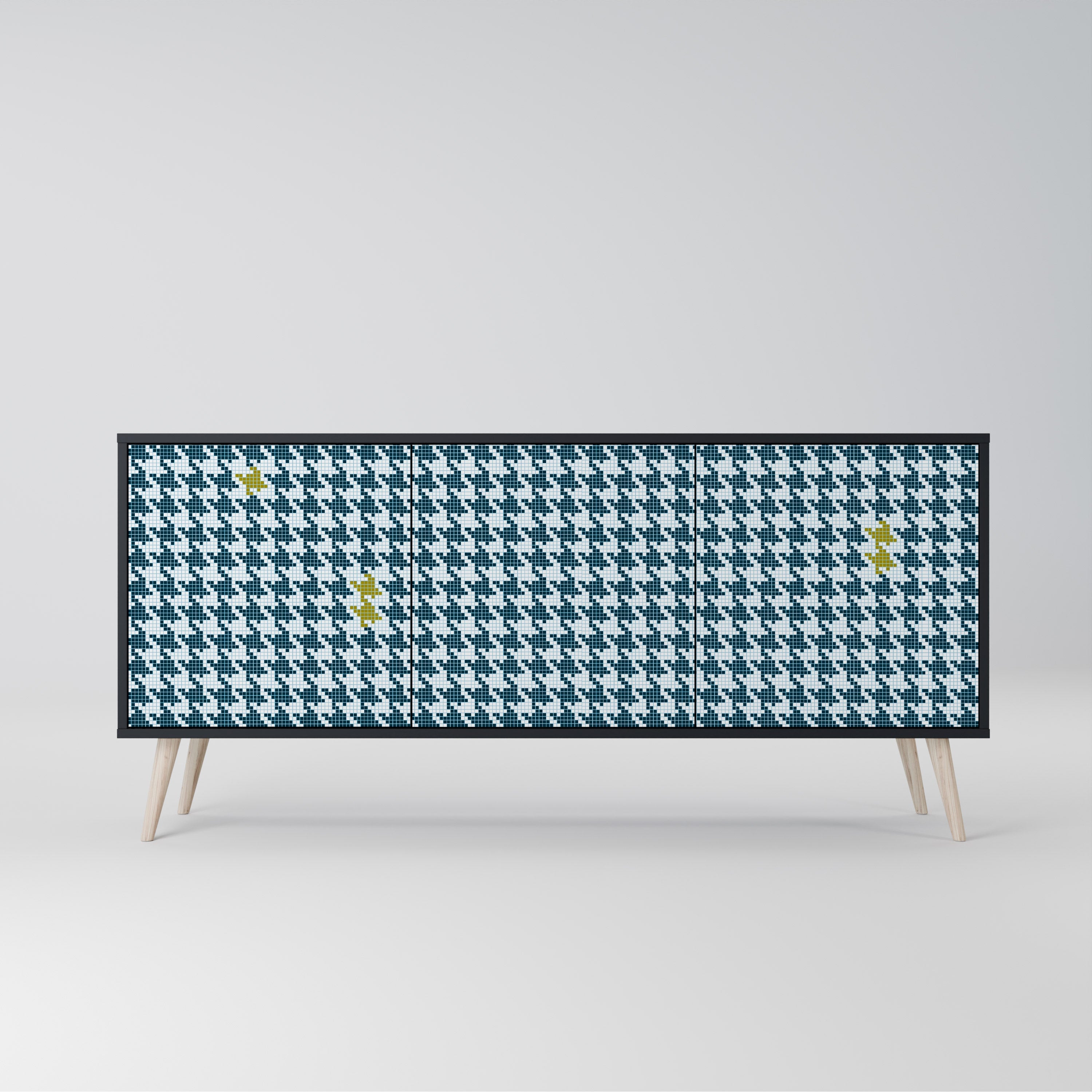 OUT OF CONTEXT 3-türiges Sideboard in Schwarz