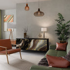 GOLD DUST 3-Door Sideboard in Black Finish