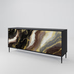 GOLD DUST 3-Door Sideboard in Black Finish