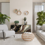 GOLD DUST 3-Door Sideboard in Black Finish