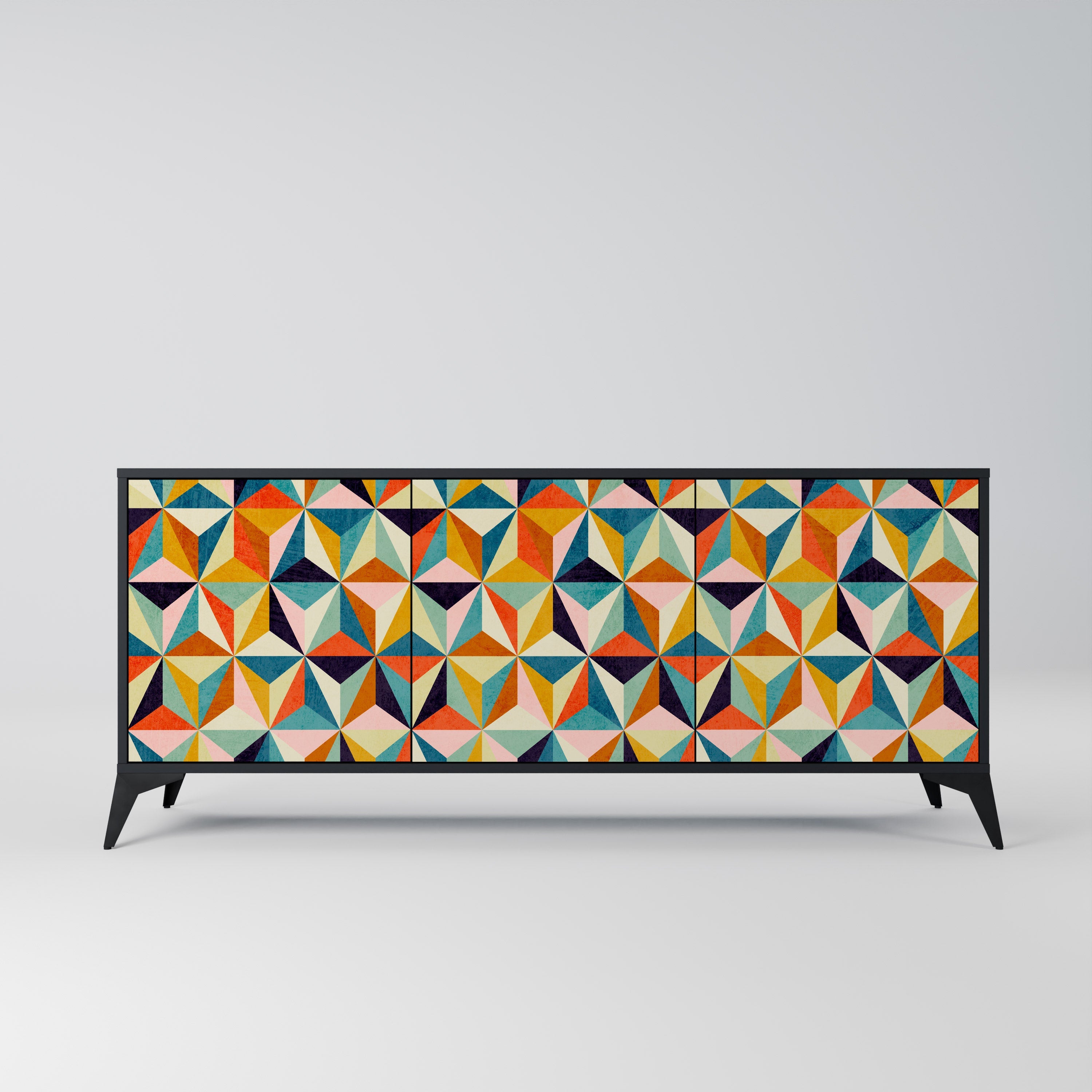 TESSELATE TREASURES Sideboard mit 3 Türen in Schwarz