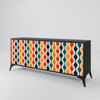 COLORFUL NOSTALGIA Sideboard mit 3 Türen in Schwarz