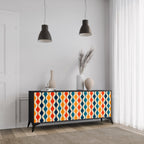 COLORFUL NOSTALGIA Sideboard mit 3 Türen in Schwarz