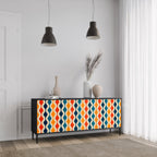 COLORFUL NOSTALGIA Sideboard mit 3 Türen in Schwarz